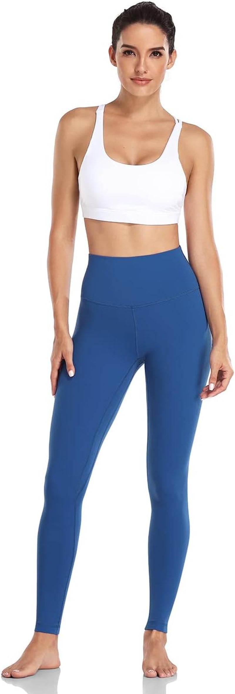 Essential Leggings 28'', High Waisted Comfortable Soft Athletic Yoga Pants Full Length